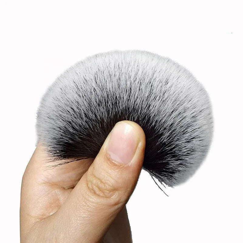 Black car detailing brush with soft pig hair bristles and a PP handle shown in two sizes.