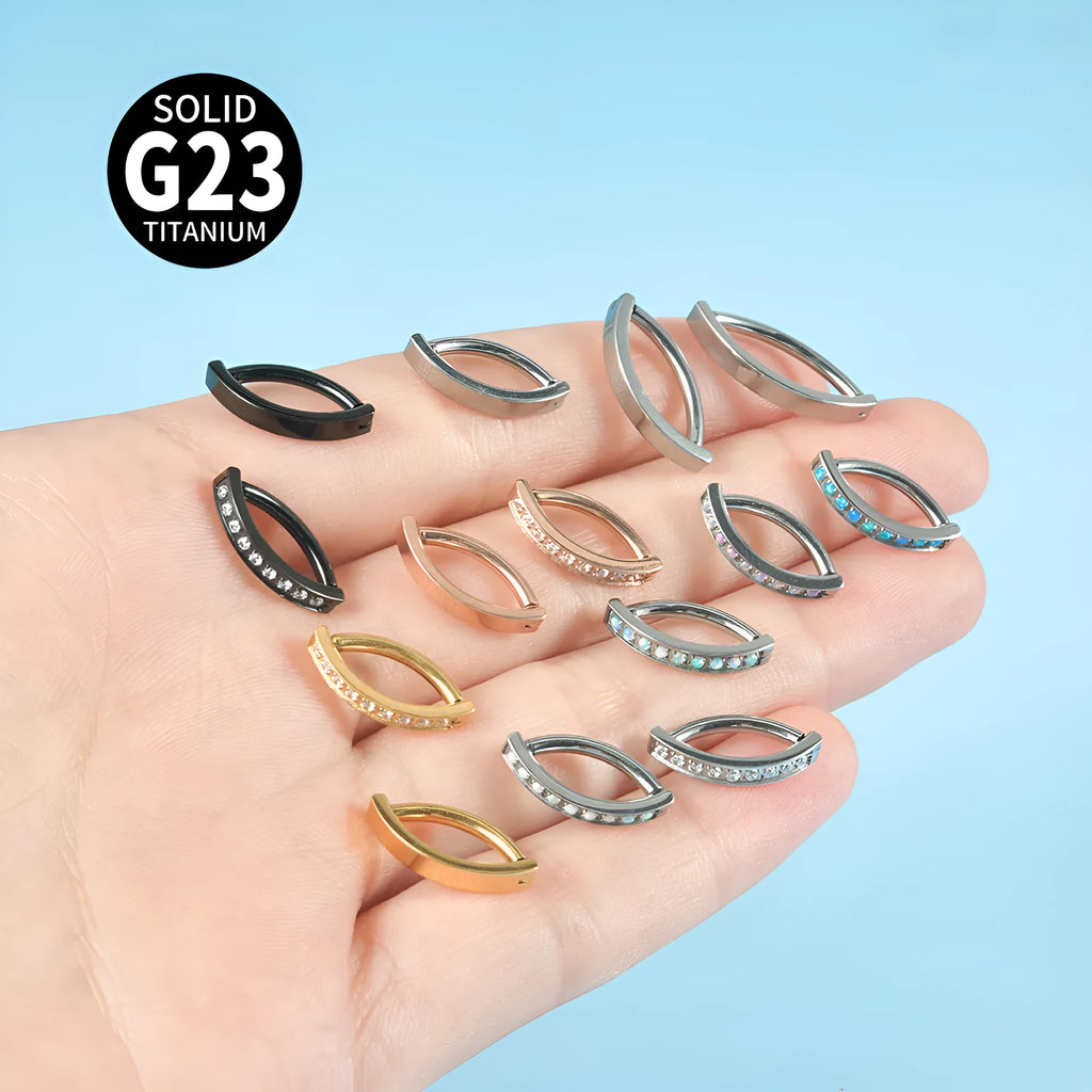 G23 titanium navel stud with glossy plating in steel colour, 14g gauge, size 1.6x10mm