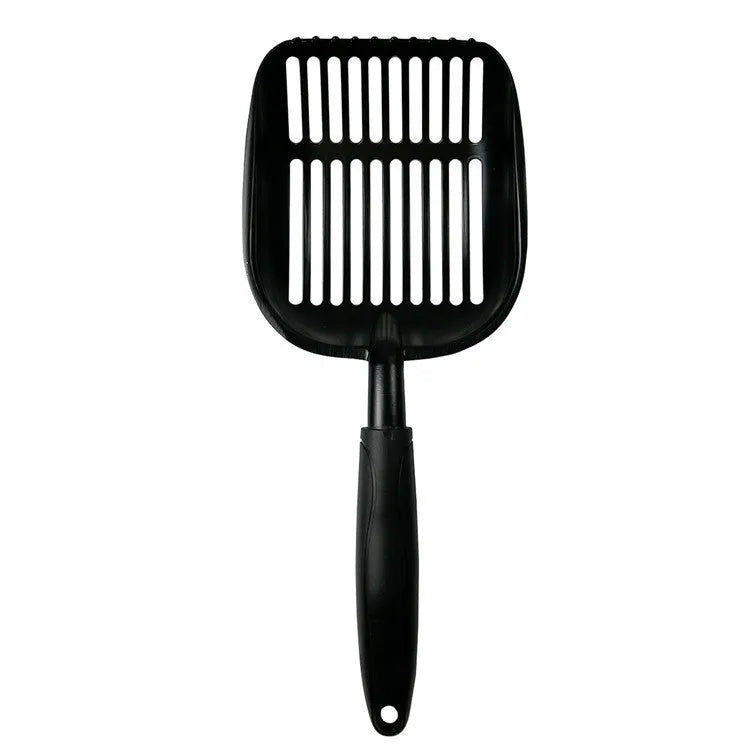 Pet large alloy cat litter scoop with plastic handle for cleaning cat litter tray