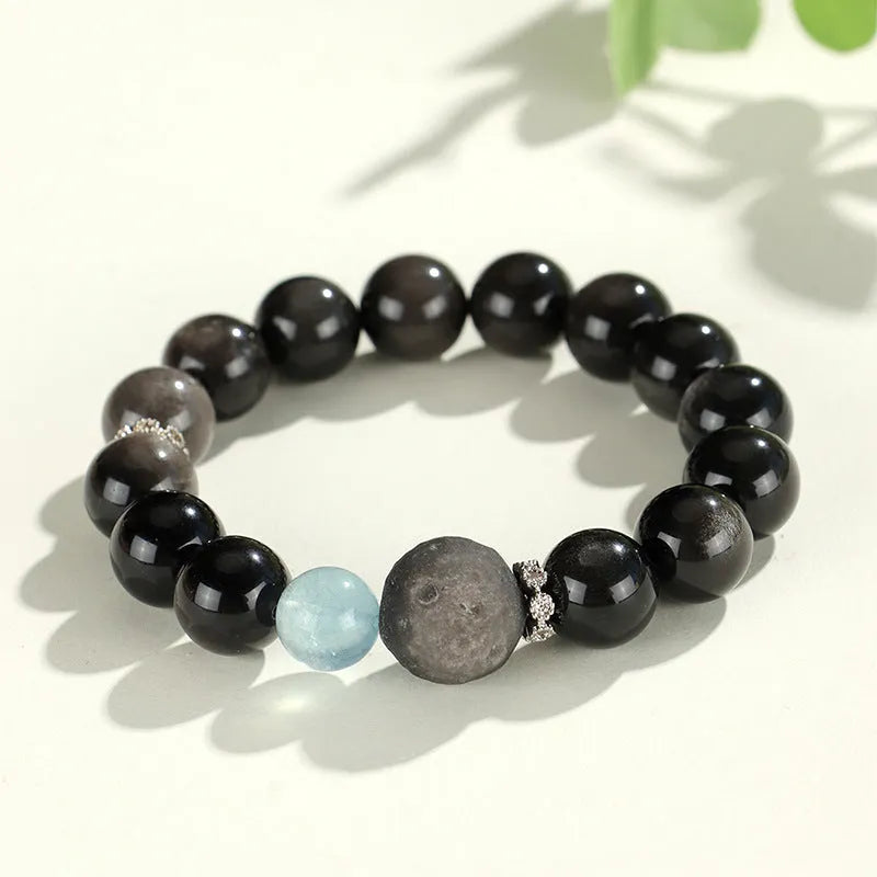 Silverstone women's bracelet with fox charm and diamond-shaped crystal beads in multiple colours