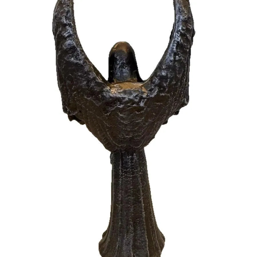 Dark Angel resin decorative statue ornament measuring 6.5 by 5 by 17 centimetres.