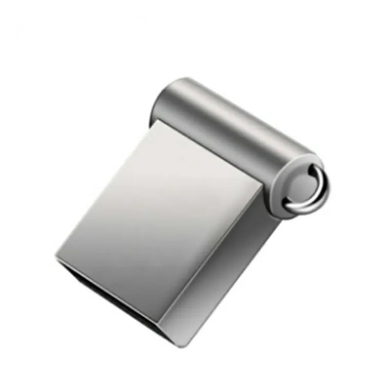 Heart shaped bronze metal USB pendant flash drive with keychain loop