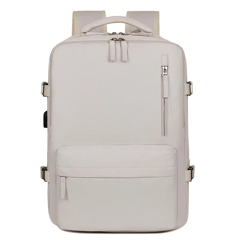 Dry wet separation Oxford cloth backpack in solid colours with air pillow belt for travel and business trips