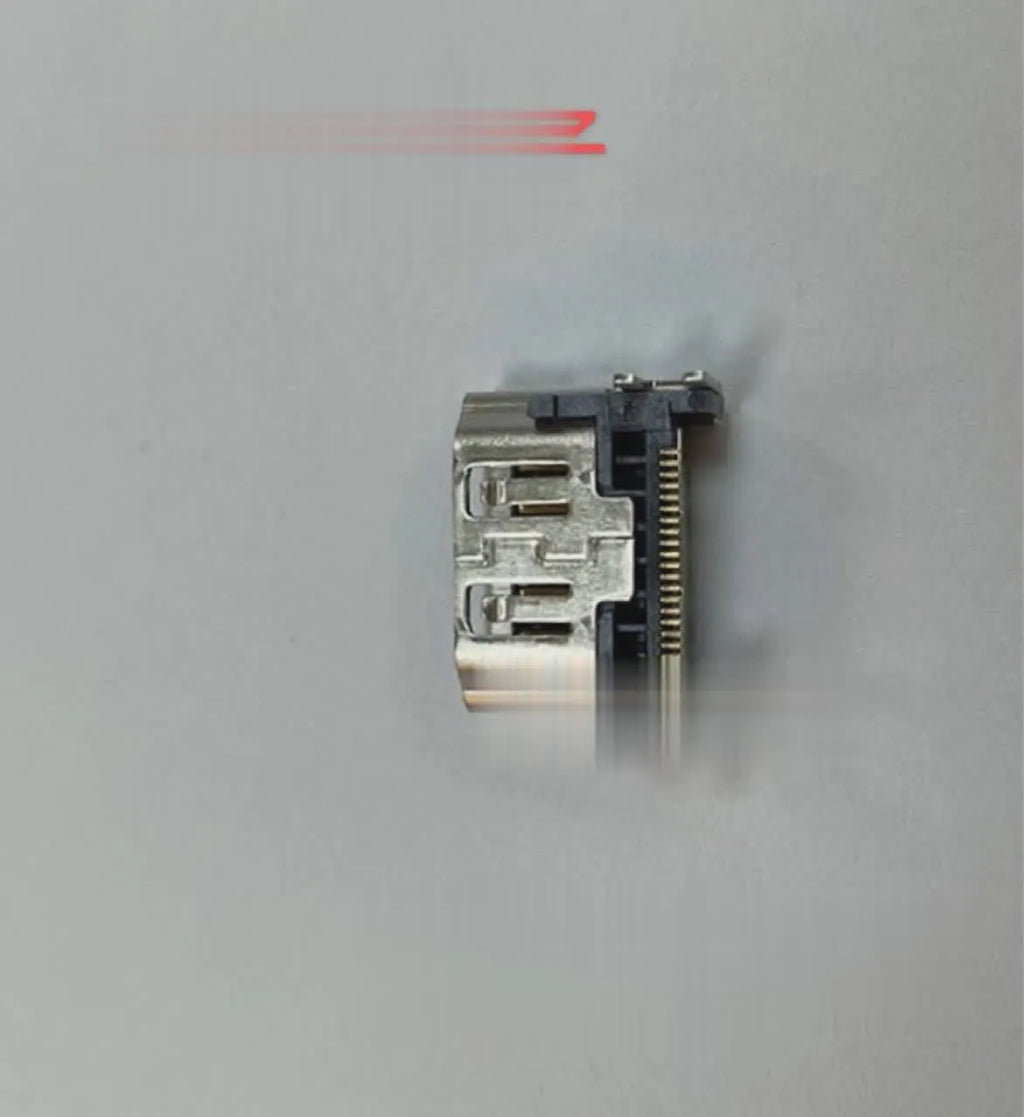 Silver HDMI interface host socket for gaming console and entertainment system repairs
