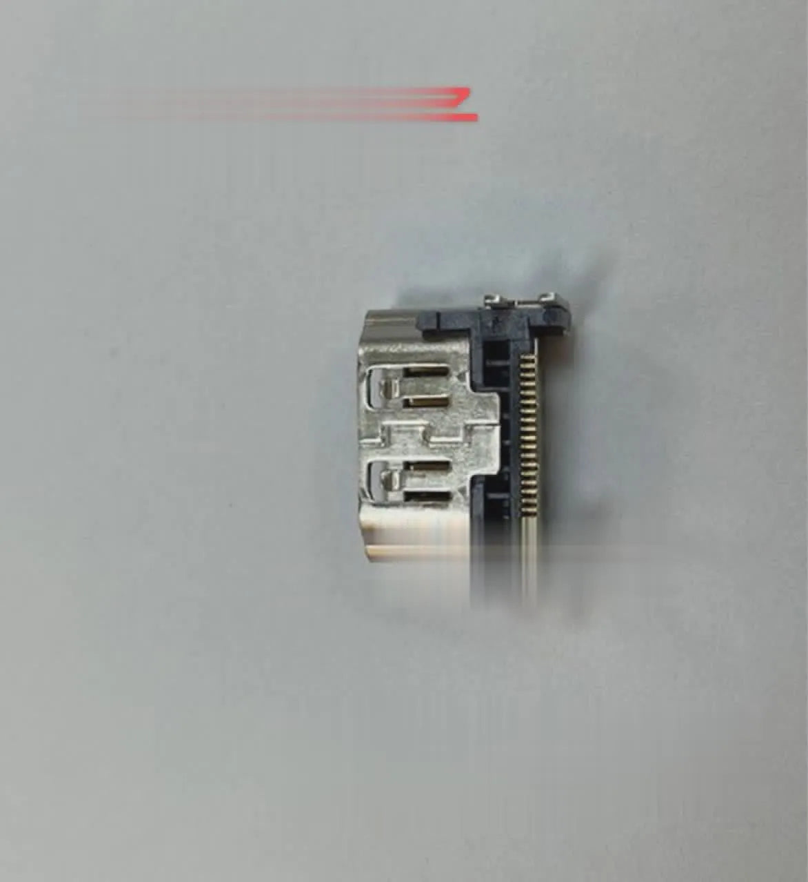 Silver HDMI interface host socket for gaming console and entertainment system repairs