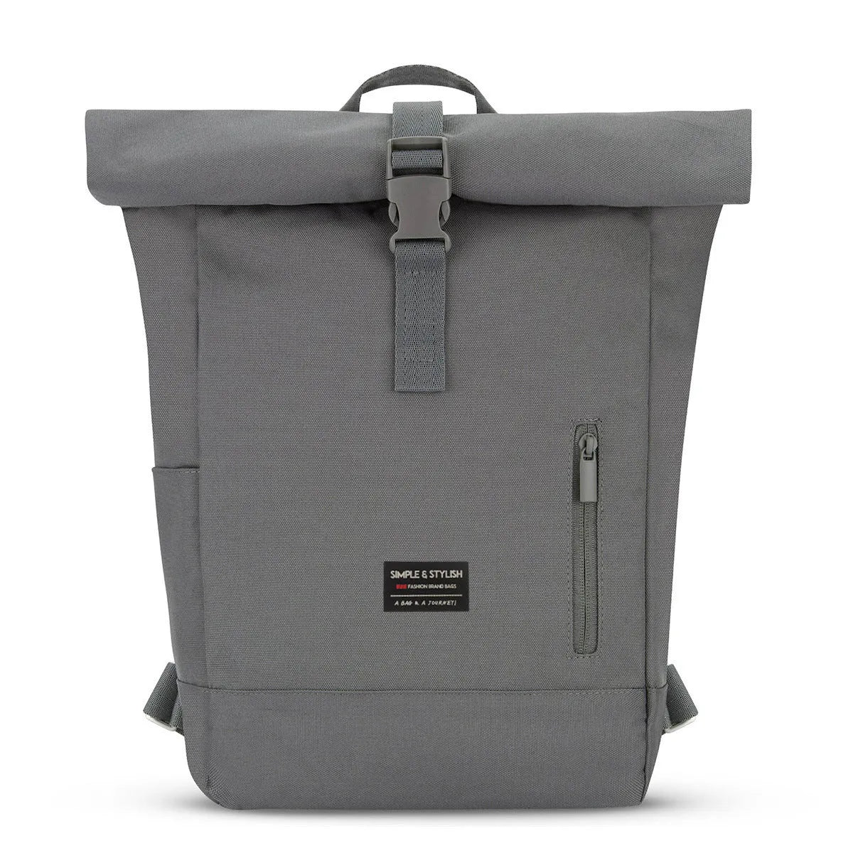 Women's expandable Oxford cloth backpack in black, roll size 50x35x12 cm