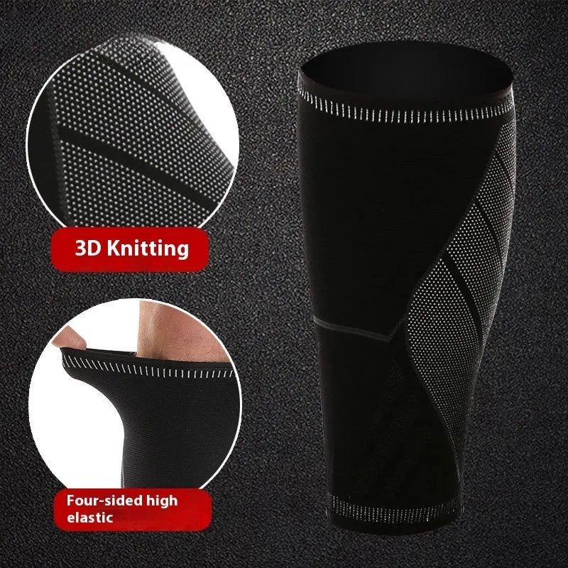 Nylon knit breathable leg guard for adult calf protection in sports