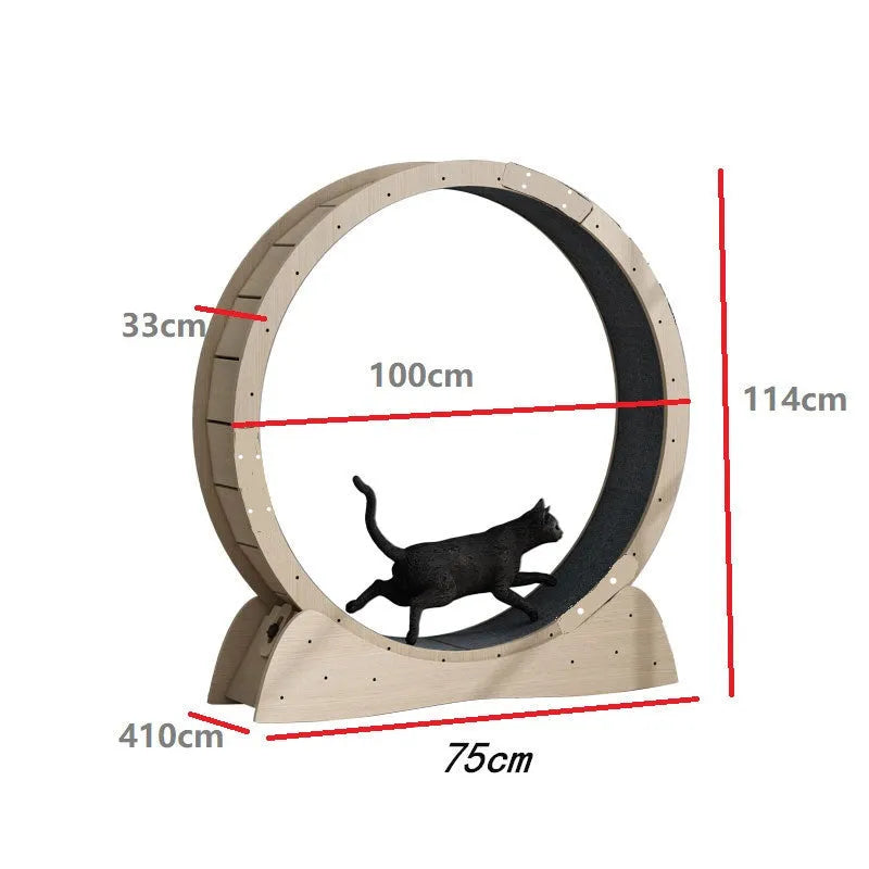 Large cat silent treadmill roller made from multilayer board for indoor weight loss exercise