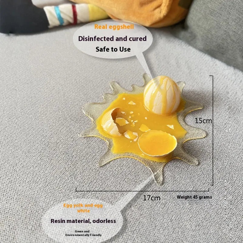 Decompression toy mobile phone holder in broken egg design, 15 x 17cm, with gift box option