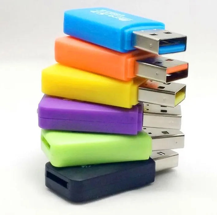 Mini USB TF card reader with SD transfer adapter for MicroSD data transfer