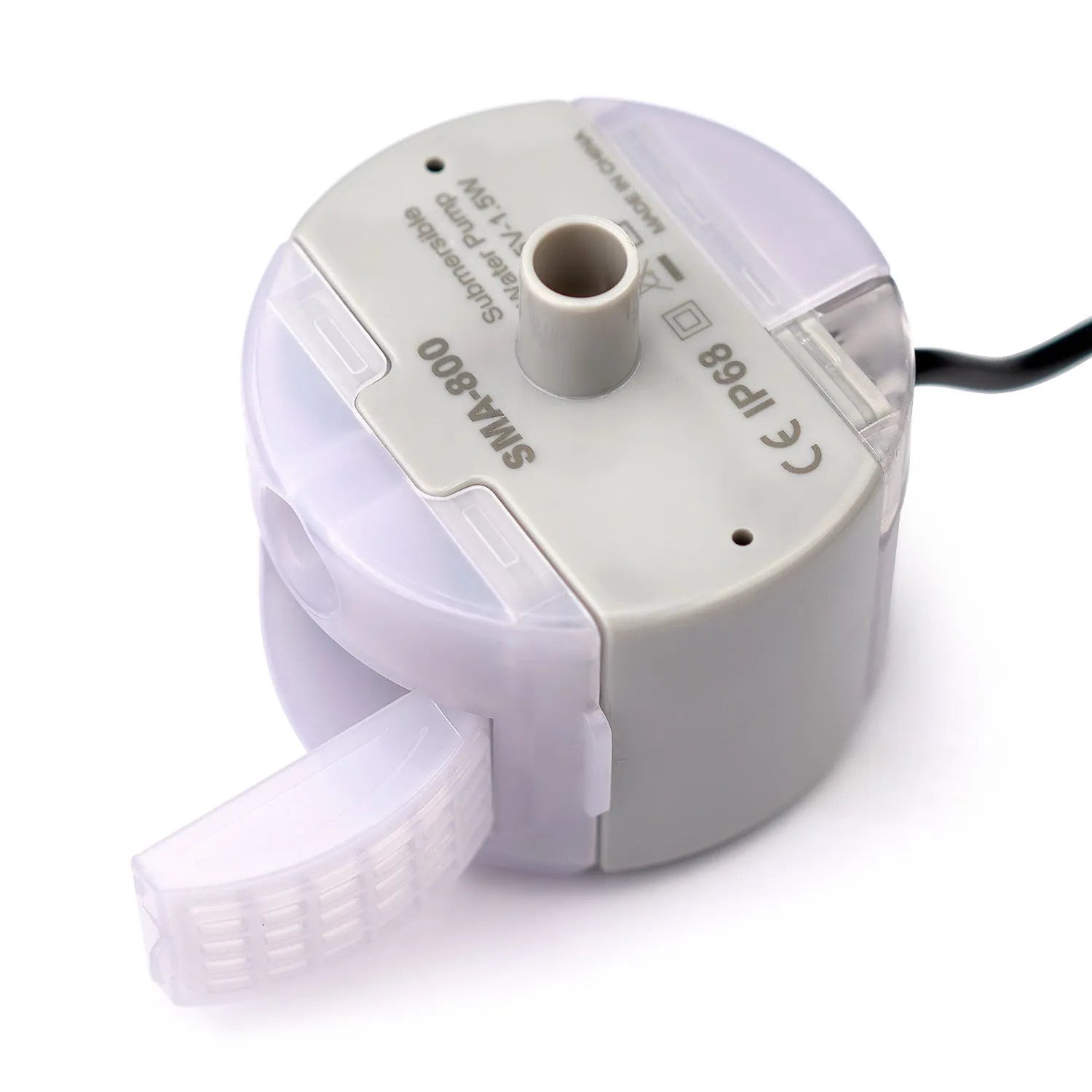 Cylindrical plastic water pump and three cleaning brushes for pet water dispenser accessories