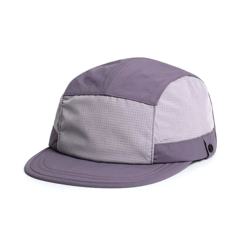 A breathable dome cap with a soft tongue, shown in an available colour like army green or wine red.