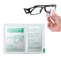 Pack of 100 individually wrapped optical cleaning wipes for glasses, lenses, and screens.