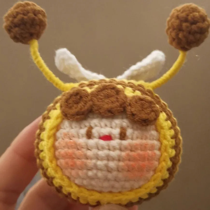 Handmade crocheted bee colonies for woolen dolls in plush material