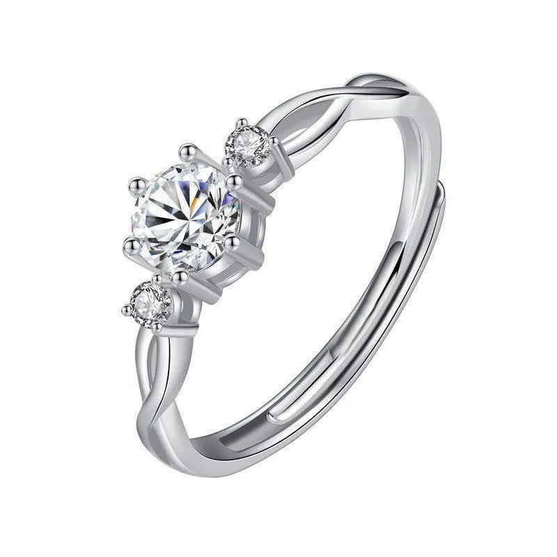 Couple's ring in zinc alloy with electroplating, shown in heart, leaf, U-shape, or geometric shape for men or women.