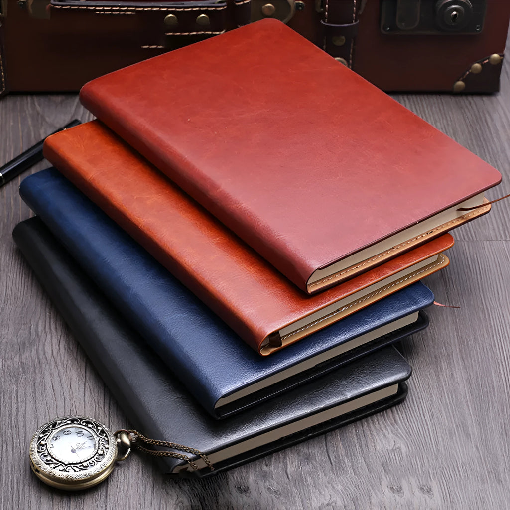 A5 business notepad with colour-changing PU cover and Dowling paper, 15 x 21.5 cm, Black