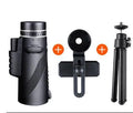 Black 40x60 HD monocular telescope with a 60mm objective lens, shown as a compact handheld device for outdoor viewing.