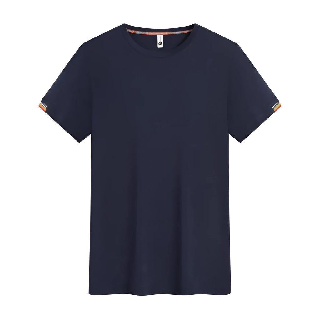 Round neck pullover work top in ice fibre fabric available in multiple colours