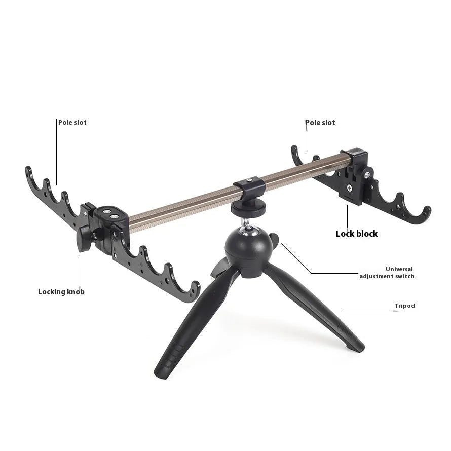 Aluminium alloy ice fishing triangle rod holder bracket for small fishing rods
