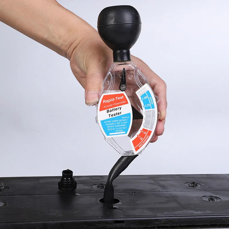 ABS plastic battery hydrometer analyser for lead acid electrolyte testing with suction mechanism