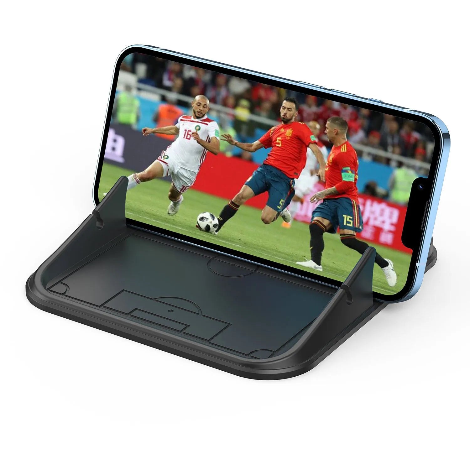 Silicone automobile phone holder in Peak-X5 colour with adhesive mounting pad