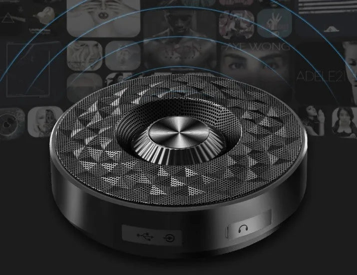 Mini Bluetooth wireless speaker in black, orange, or silvery white colour with hands-free calling capability