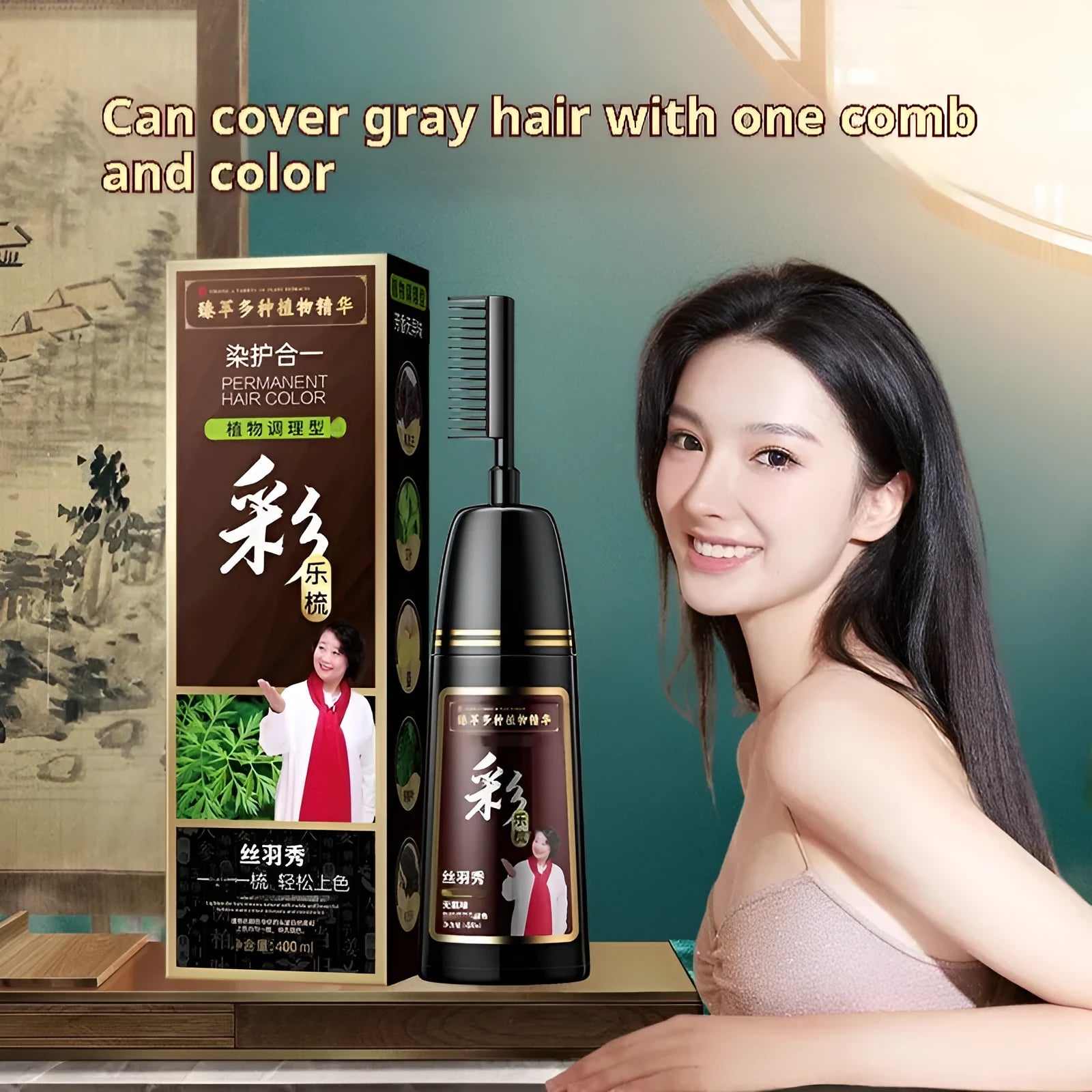 Plant Pure Hair Dye Cream 400ml plastic container for white hair coverage in multiple colours