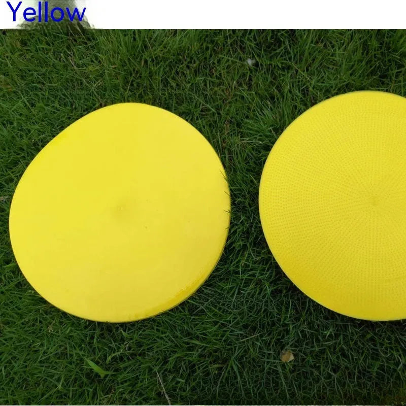 23cm diameter football training marker pad in multiple colours for field drills