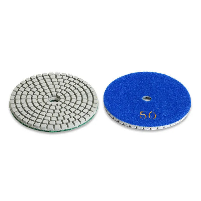 Set of 10 stone polishing pads with 80mm diameter for granite and concrete surfaces