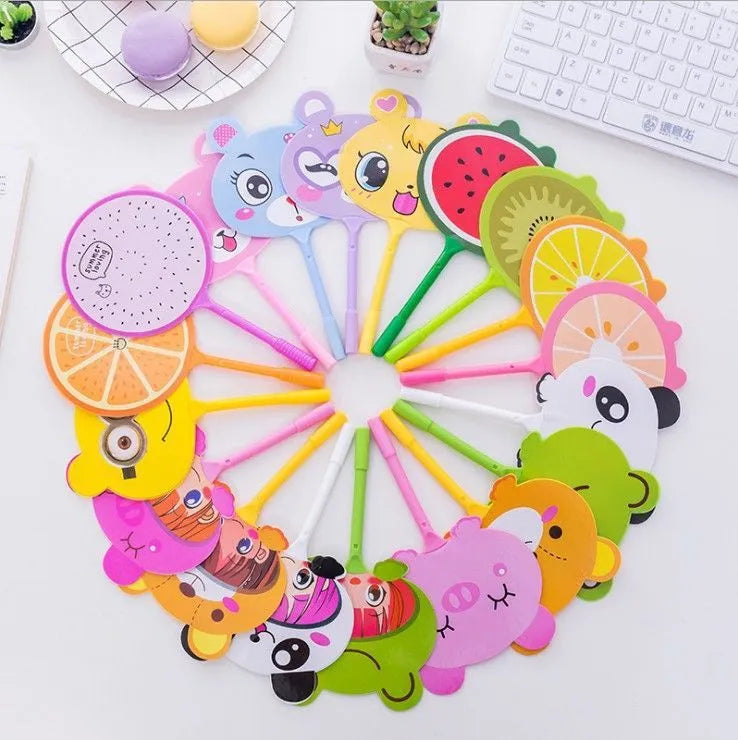Colourful character-themed ballpoint pen for promotional giveaways with kitten, unicorn, and fruit designs.