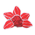 Halloween dog costume headband with chomper mouth, demon horns and alternative flower crown for medium-sized pets