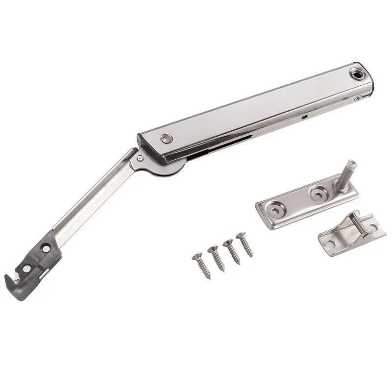 Cold rolled steel tatami cabinet support rod with spring mechanism for flap-up doors.