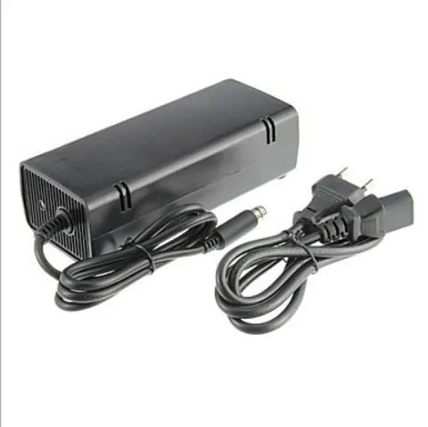 Black Microsoft XBOX360E AC power adapter with UK plug for 110V consoles