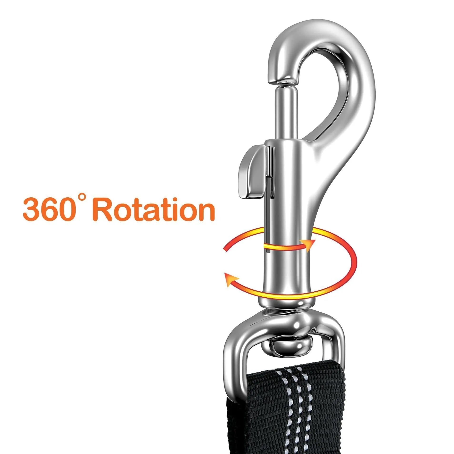 Nylon tow rope dog leash with a metal buckle in various colours