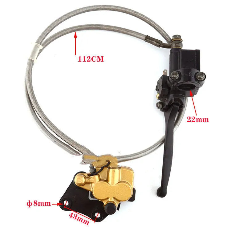 Gold off-road motorcycle disc brake oil pump set with front and rear pumps for 110-150cc bikes