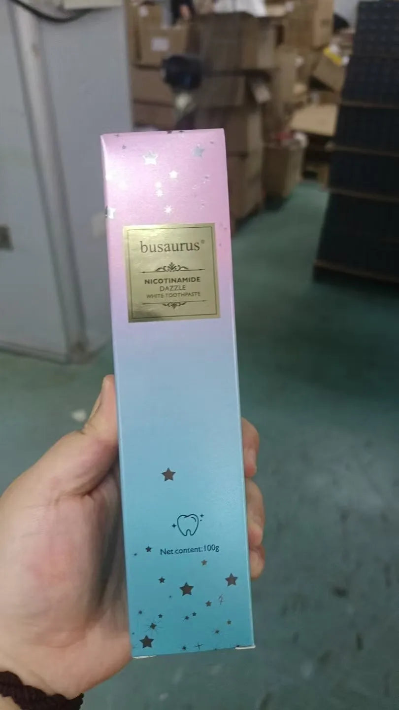 Nicotinamide Dazzling White Toothpaste tube with whitening function and 100g net content