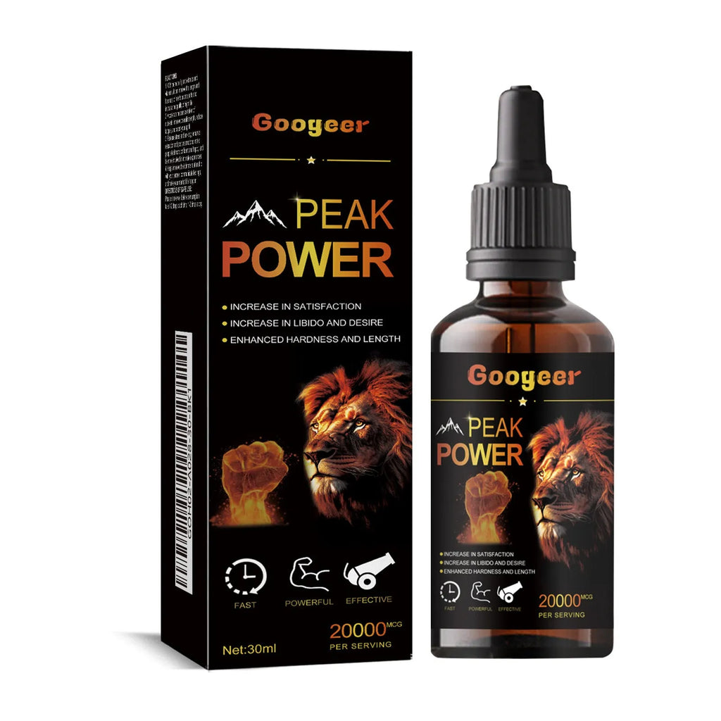Googeer Peak Power 30ml liquid energy supplement bottle for adult health and body care