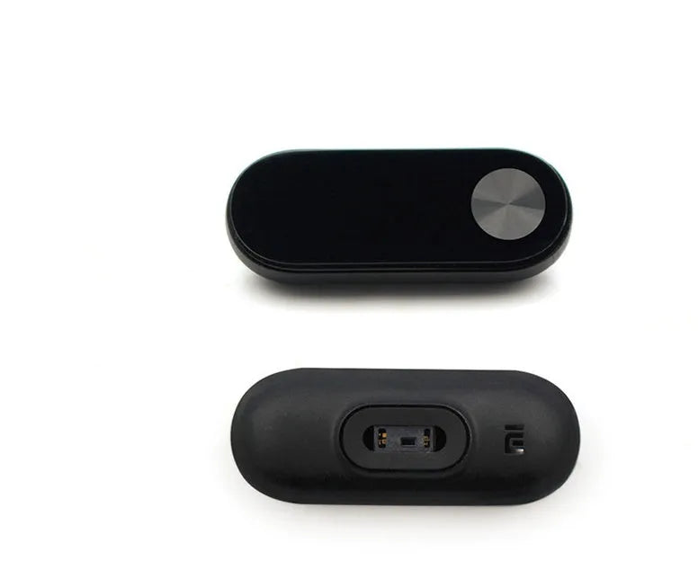 Xiaomi Mi Band 2 black fitness tracker with OLED display on adjustable wrist strap