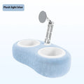 Alloy plush pillow bracket for mobile phone and tablet desktop stand in light grey
