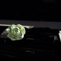 Gypsum car air freshener vent clip with jasmine fragrance in off-white or green