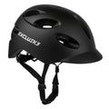 Electric LED cycling helmet with integrated tail light in black, size M 54-58cm