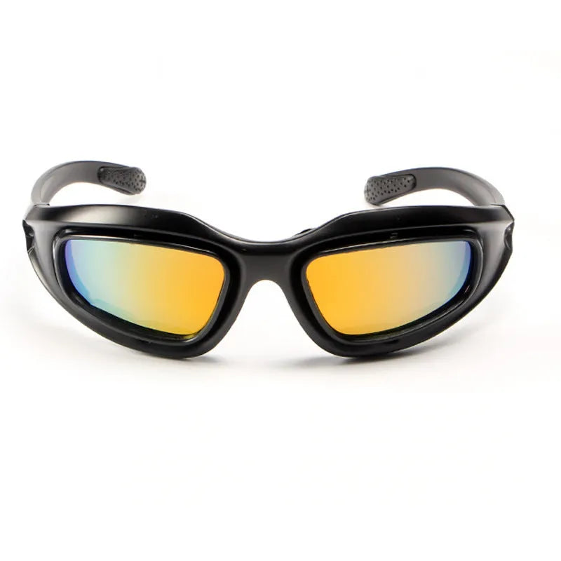 Tactical polarized sunglasses for outdoor cycling with PC frame and sports design