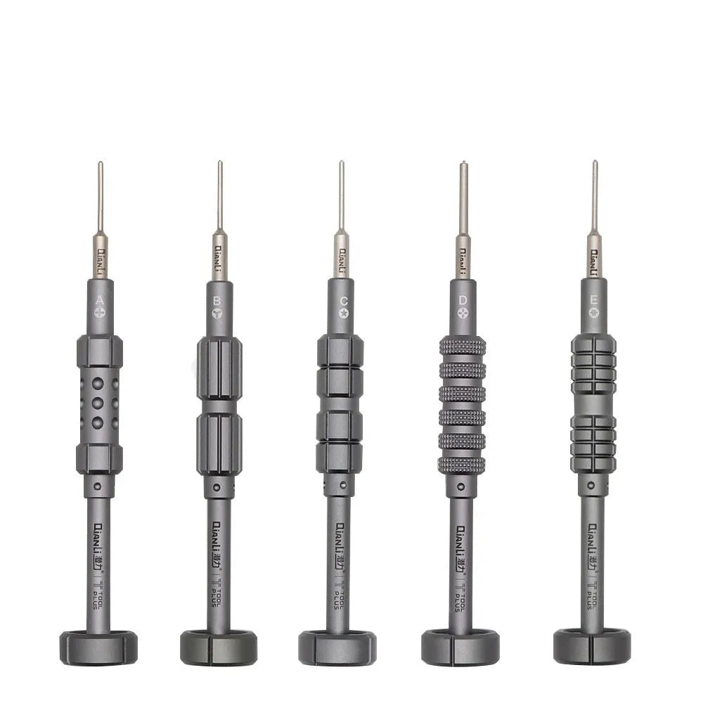iPhone repair screwdriver with grenade-shaped aluminium handle and T2 cross triangle screw bit