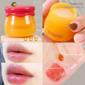 Vaseline Moisturising Lip Balm pot in blueberry or pomegranate flavour, 9g net content with applicator brush.