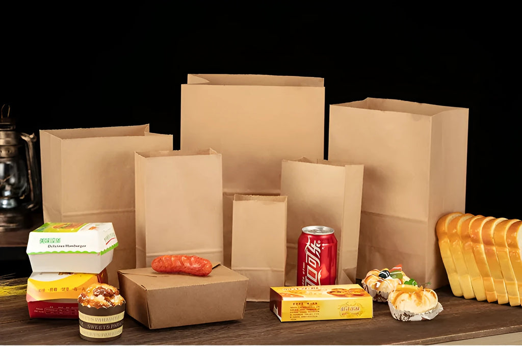 Yellow kraft paper aluminium foil inner packaging bag for snack foods with custom sizing
