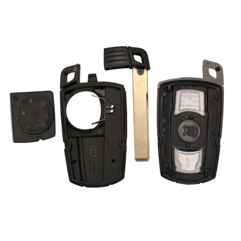 BMW CAS3 semi-intelligent remote car key fob replacement with three blank keys.
