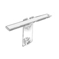 Thin transparent LED fish tank light with acrylic body and touch switch on 10mm tank wall