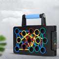 Black blue push up support training board with folding design and soft silicone grip
