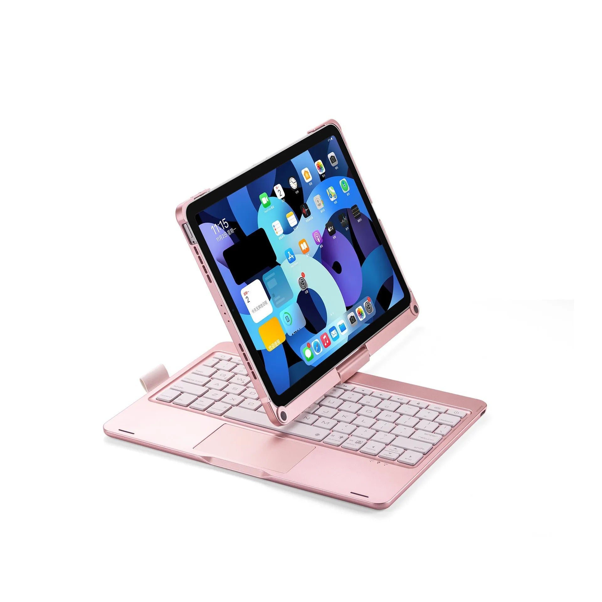 Miaocontrol Bluetooth keyboard with 360-degree rotating hinge for iPad Pro and iPad Air tablets