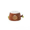 Four season transformable double-layer tree stump cat nest with cat door, in size M, plush material, for indoor cats